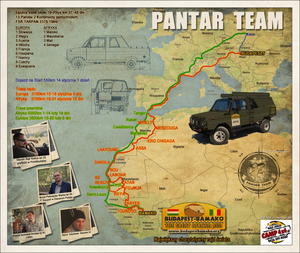 mapa trasy pantar team